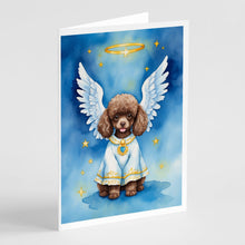 Load image into Gallery viewer, Chocolate Poodle My Angel Greeting Cards - Blank Note Cards – 8-Pack of Artist-Designed Cards with Envelopes