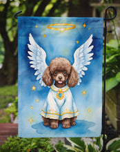 Load image into Gallery viewer, Chocolate Poodle My Angel Garden Flag – Memorial or Christmas Dog Angel Decor