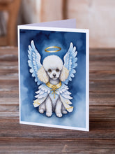 Load image into Gallery viewer, White Poodle My Angel Greeting Cards - Blank Note Cards – 8-Pack of Artist-Designed Cards with Envelopes