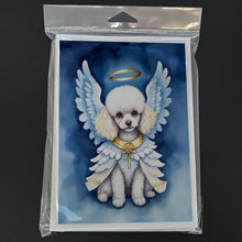 Load image into Gallery viewer, White Poodle My Angel Greeting Cards - Blank Note Cards – 8-Pack of Artist-Designed Cards with Envelopes