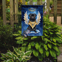 Load image into Gallery viewer, Black Pug My Angel Garden Flag – Memorial or Christmas Dog Angel Decor