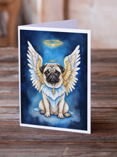 Load image into Gallery viewer, Pug My Angel Greeting Cards - Blank Note Cards – 8-Pack of Artist-Designed Cards with Envelopes