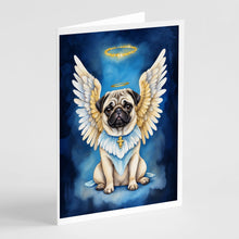 Load image into Gallery viewer, Pug My Angel Greeting Cards - Blank Note Cards – 8-Pack of Artist-Designed Cards with Envelopes