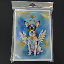 Load image into Gallery viewer, Rat Terrier My Angel Greeting Cards - Blank Note Cards – 8-Pack of Artist-Designed Cards with Envelopes