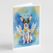 Load image into Gallery viewer, Rat Terrier My Angel Greeting Cards - Blank Note Cards – 8-Pack of Artist-Designed Cards with Envelopes