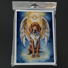 Load image into Gallery viewer, Redbone Coonhound My Angel Greeting Cards - Blank Note Cards – 8-Pack of Artist-Designed Cards with Envelopes