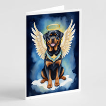 Load image into Gallery viewer, Rottweiler My Angel Greeting Cards - Blank Note Cards – 8-Pack of Artist-Designed Cards with Envelopes