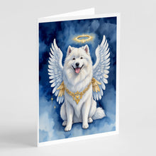 Load image into Gallery viewer, Samoyed My Angel Greeting Cards - Blank Note Cards – 8-Pack of Artist-Designed Cards with Envelopes