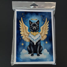 Load image into Gallery viewer, Schipperke My Angel Greeting Cards - Blank Note Cards – 8-Pack of Artist-Designed Cards with Envelopes