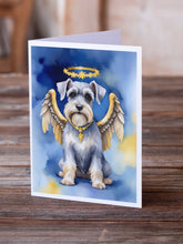 Load image into Gallery viewer, Schnauzer My Angel Greeting Cards - Blank Note Cards – 8-Pack of Artist-Designed Cards with Envelopes