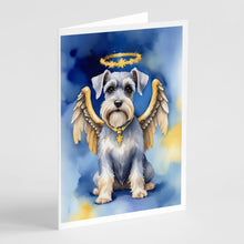 Load image into Gallery viewer, Schnauzer My Angel Greeting Cards - Blank Note Cards – 8-Pack of Artist-Designed Cards with Envelopes