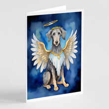 Load image into Gallery viewer, Scottish Deerhound My Angel Greeting Cards - Blank Note Cards – 8-Pack of Artist-Designed Cards with Envelopes