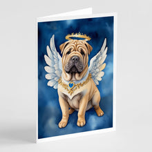 Load image into Gallery viewer, Shar Pei My Angel Greeting Cards - Blank Note Cards – 8-Pack of Artist-Designed Cards with Envelopes