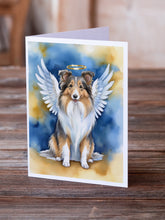 Load image into Gallery viewer, Sheltie My Angel Greeting Cards - Blank Note Cards – 8-Pack of Artist-Designed Cards with Envelopes