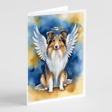 Load image into Gallery viewer, Sheltie My Angel Greeting Cards - Blank Note Cards – 8-Pack of Artist-Designed Cards with Envelopes