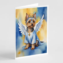 Load image into Gallery viewer, Silky Terrier My Angel Greeting Cards - Blank Note Cards – 8-Pack of Artist-Designed Cards with Envelopes