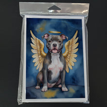 Load image into Gallery viewer, Staffordshire Bull Terrier My Angel Greeting Cards - Blank Note Cards – 8-Pack of Artist-Designed Cards with Envelopes