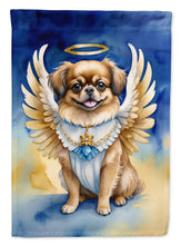 Load image into Gallery viewer, Tibetan Spaniel My Angel Garden Flag – Memorial or Christmas Dog Angel Decor