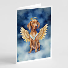 Load image into Gallery viewer, Vizsla My Angel Greeting Cards - Blank Note Cards – 8-Pack of Artist-Designed Cards with Envelopes
