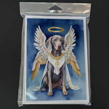 Load image into Gallery viewer, Weimaraner My Angel Greeting Cards - Blank Note Cards – 8-Pack of Artist-Designed Cards with Envelopes