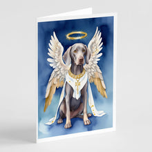 Load image into Gallery viewer, Weimaraner My Angel Greeting Cards - Blank Note Cards – 8-Pack of Artist-Designed Cards with Envelopes