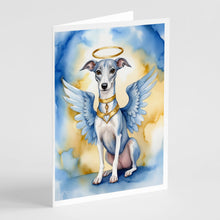 Load image into Gallery viewer, Whippet My Angel Greeting Cards - Blank Note Cards – 8-Pack of Artist-Designed Cards with Envelopes