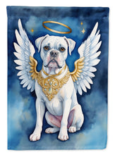 Load image into Gallery viewer, White Boxer My Angel Garden Flag – Memorial or Christmas Dog Angel Decor
