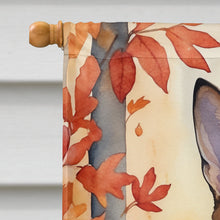 Load image into Gallery viewer, Abyssinian Cat in Fall Leaves House Flag