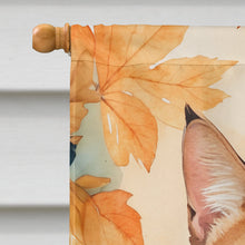 Load image into Gallery viewer, Aegean Cat in Fall Leaves House Flag