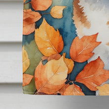 Load image into Gallery viewer, Aegean Cat in Fall Leaves House Flag