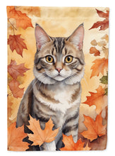 Load image into Gallery viewer, American Bobtail Cat in Fall Leaves House Flag