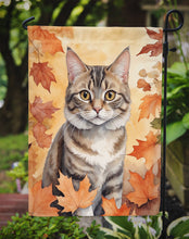 Load image into Gallery viewer, American Bobtail Fall Garden Flag - Cat in Fall Leaves - Cat-Themed Seasonal Yard Decor