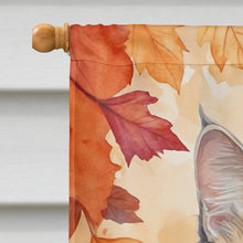 Load image into Gallery viewer, American Curl Cat in Fall Leaves House Flag