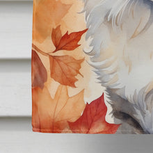 Load image into Gallery viewer, American Curl Cat in Fall Leaves House Flag