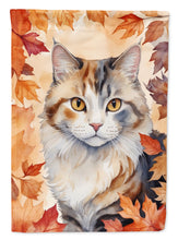 Load image into Gallery viewer, American Curl Cat in Fall Leaves House Flag