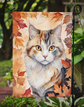 Load image into Gallery viewer, American Curl Fall Garden Flag - Cat in Fall Leaves - Cat-Themed Seasonal Yard Decor
