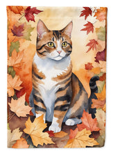 Load image into Gallery viewer, American Polydactyl Fall Garden Flag - Cat in Fall Leaves - Cat-Themed Seasonal Yard Decor