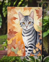 Load image into Gallery viewer, American Shorthair Fall Garden Flag - Cat in Fall Leaves - Cat-Themed Seasonal Yard Decor