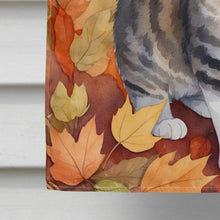 Load image into Gallery viewer, American Wirehair Cat in Fall Leaves House Flag