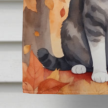 Load image into Gallery viewer, American Wirehair Cat in Fall Leaves House Flag