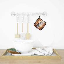 Load image into Gallery viewer, American Wirehair Cat in Fall Leaves Pot Holders - Set of 2 Decorative Kitchen Helpers | Made in the USA