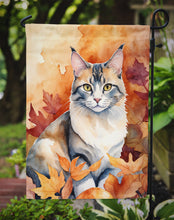 Load image into Gallery viewer, Aphrodite Giant Fall Garden Flag - Cat in Fall Leaves - Cat-Themed Seasonal Yard Decor