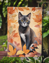 Load image into Gallery viewer, Asian Cat Fall Garden Flag - Cat in Fall Leaves - Cat-Themed Seasonal Yard Decor