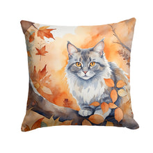 Load image into Gallery viewer, Australian Mist Cat in Fall Leaves Throw Pillow