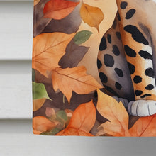 Load image into Gallery viewer, Bengal Cat in Fall Leaves House Flag