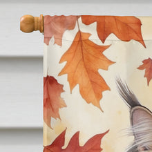 Load image into Gallery viewer, British Longhair Cat in Fall Leaves House Flag