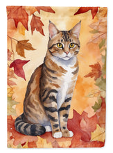 Load image into Gallery viewer, California Spangled Cat in Fall Leaves House Flag