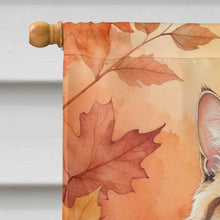 Load image into Gallery viewer, Chantilly Tiffany Cat in Fall Leaves House Flag