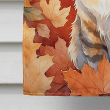 Load image into Gallery viewer, Chantilly Tiffany Cat in Fall Leaves House Flag