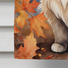 Load image into Gallery viewer, Colorpoint Longhair Cat in Fall Leaves House Flag